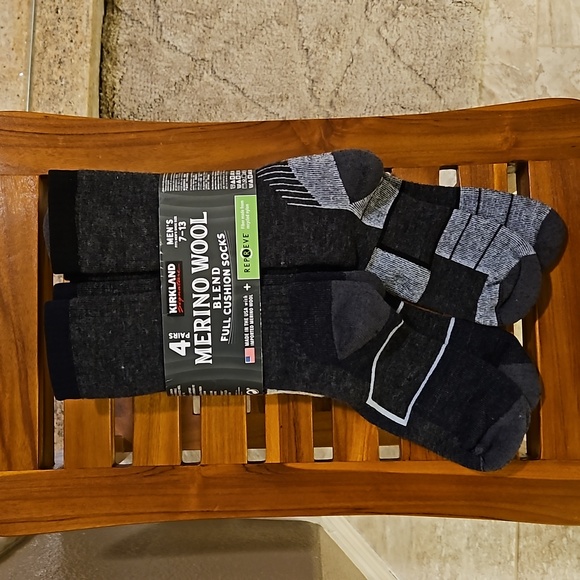 NWT 4-Pack Men's Multi-color Merino Wool Blend Cushioned Socks with Arch Support - Picture 3 of 13